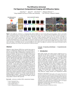 Full Spectrum Computational Imaging with Diffractive Optics