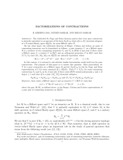 Factorizations of contractions - Department of Mathematics | IIT
