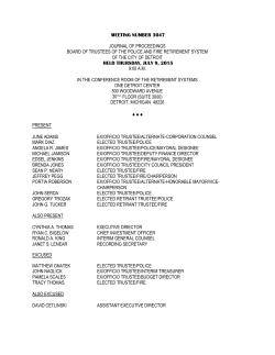 journal of proceedings board of trustees of the police and fire