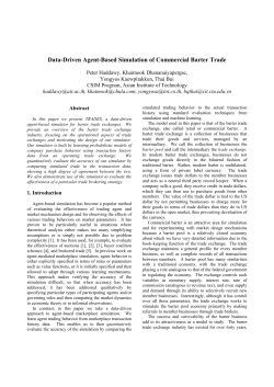 Data-Driven Agent-Based Simulation of Commercial Barter Trade