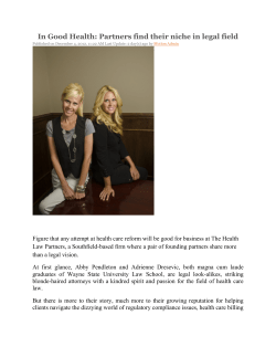 In Good Health - The Health Law Partners