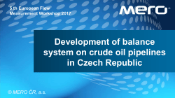 Development of balance system on crude oil pipelines in Czech