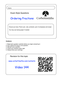 Fractions (ordering)