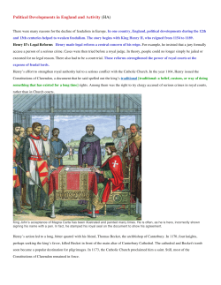 Political Developments in England and Activity (HA)