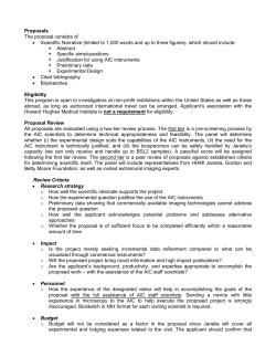 Proposals The proposal consists of &bull; Scientific Narrative (limited to