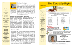 August 2016 Newsletter