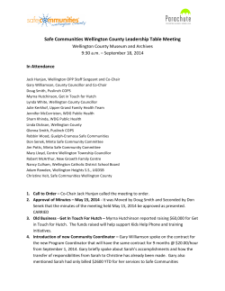September 18 minutes - Safe Communities Wellington County