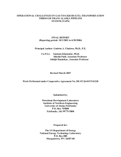 Operational Challenges in Gas-To-Liquid (GTL)