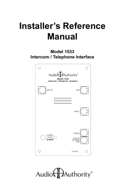 1533 Installer`s Reference Guide