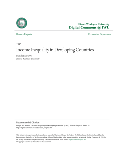 Income Inequality in Developing Countries