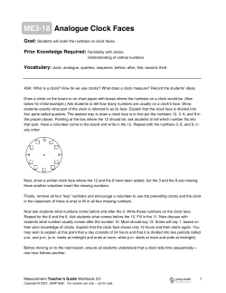 ME3-18 Analogue Clock Faces