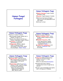 Human Fungal Pathogens Human Fungal Pathogens