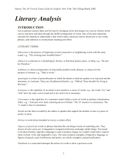 Literary Analysis