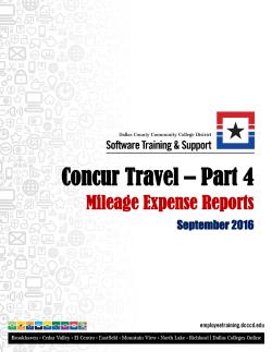 Concur Travel &ndash; Part 4 - Dallas County Community College