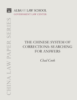 The Chinese System of Corrections