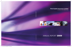 annual report 2009 - First Capital Insurance Limited