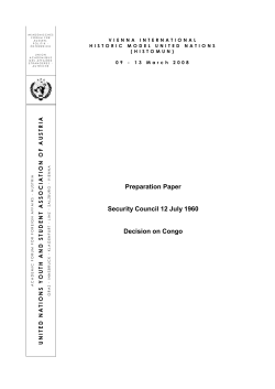 Preparation Paper Security Council 12 July 1960 Decision on Congo