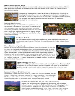 GREENVILLE SELF-GUIDED TOURS
