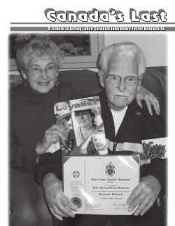 Canada`s Last WWI Vet Canada`s Last WWI Ve Canada`s Last WWI Ve