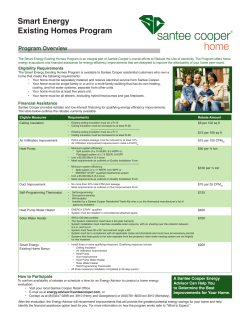 Smart Energy Existing Homes Program