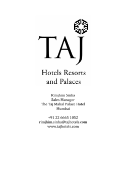 Rimjhim Sinha Sales Manager The Taj Mahal