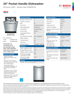 24" Pocket Handle Dishwasher