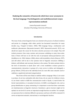 Studying the semantics of loanwords which have near synonyms in