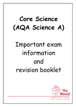 GCSE Core Science booklet 2017 PDF File