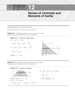 12 Review of Centroids and Moments of Inertia