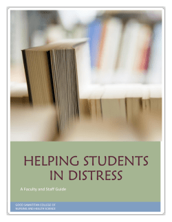 helping students in distress - Good Samaritan College of Nursing