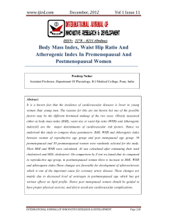 Body Mass Index, Waist Hip Ratio And Atherogenic Index In
