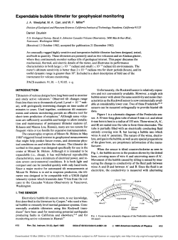 Expendable bubble tiltmeter for geophysical monitoring