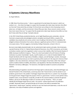 A Systems Literacy Manifesto