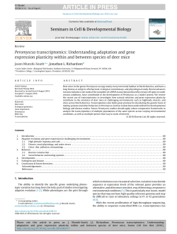 Peromyscus transcriptomics: Understanding adaptation and gene
