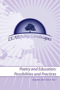 Poetry and Education: Possibilities and Practices