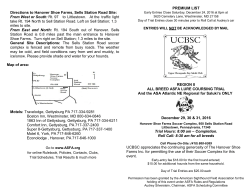 Directions to Hanover Shoe Farms, Sells Station Road Site: From