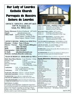 Our Lady of Lourdes Catholic Church Parroquia de Nuestra Se&ntilde;ora