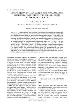 comparison of measured and calculated
