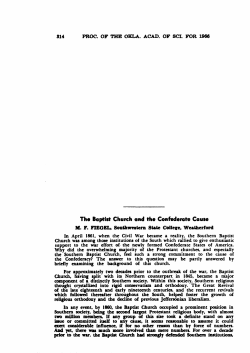 The Baptist Church and the Confederate Cause