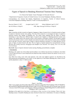 Fig gure of S peech in Bandung g Historic cal Touris sm Sites N