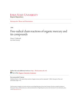 Free-radical chain reactions of organic mercury and tin compounds