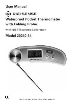 User Manual Waterproof Pocket Thermometer with Folding Probe
