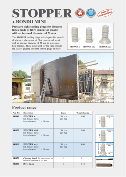 STOPPER plastic sealing plug for distance tubes
