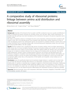A comparative study of ribosomal proteins: linkage between amino