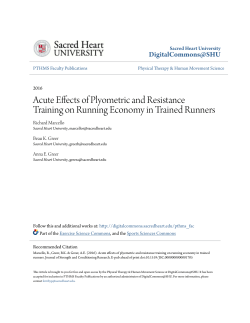 Acute Effects of Plyometric and Resistance Training on Running