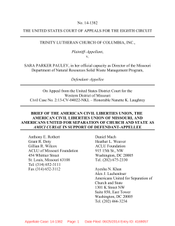filed an amicus brief - Americans United for Separation of Church