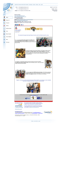 k r rs The Jacksonville Jaguars help keep Nassau County`s youth