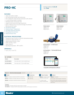 PRO-HC - Hunter Industries