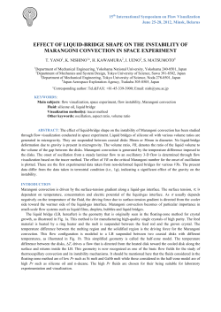 effect of liquid-bridge shape on the instability of marangoni