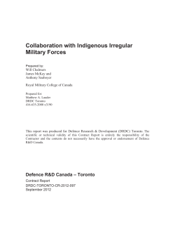 Collaboration with Indigenous Irregular Military Forces